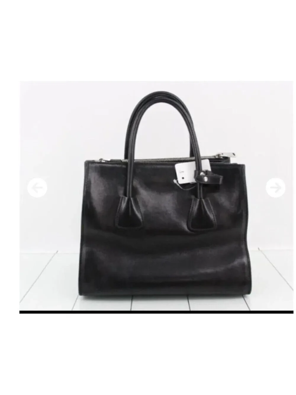 Prada Black Saffron Leather Galleria Satchel